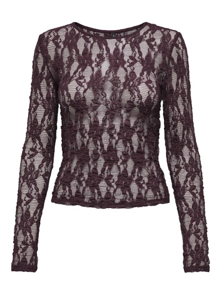 ONLALBA L/S LACE TOP JRS