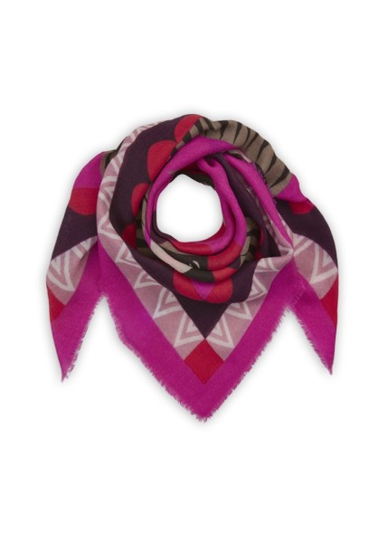 Tuch aus Wollmischung mit graphischem Mustern