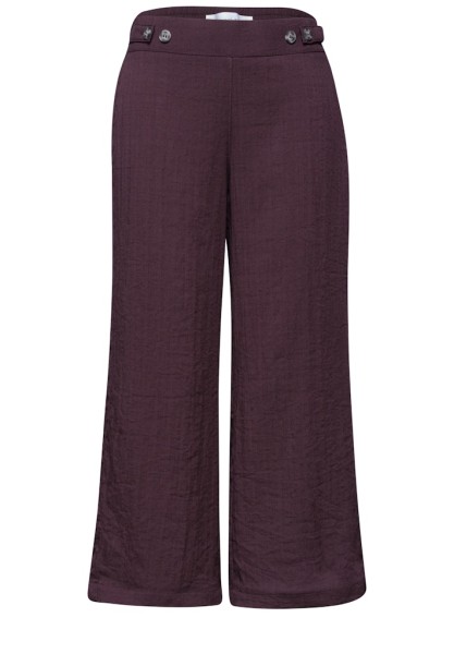 Mid Waist Wide Leg Hose im Leinen-Look