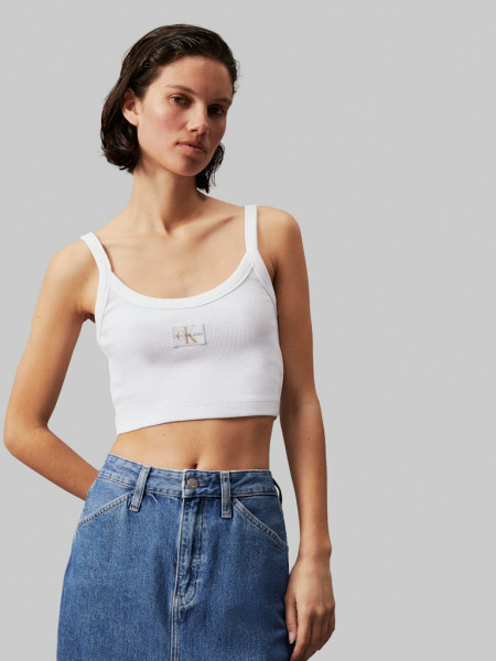 WOVEN LABEL RIB BRALETTE