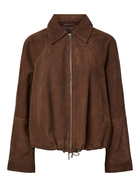 YASNOEL SUEDE LEATHER BOMBER JACKET - EX