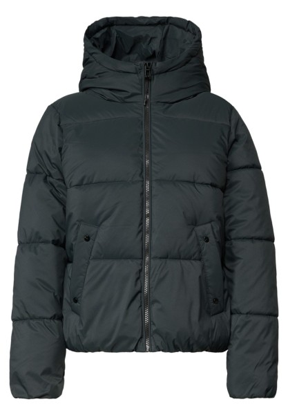 Kurze Puffer Jacke mit Kapuze