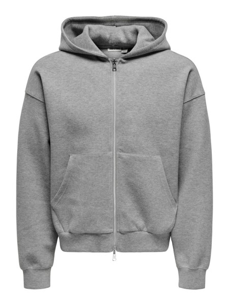 ONSGOYLE BOXY LS SCUBA ZIP HOODIE SWEAT