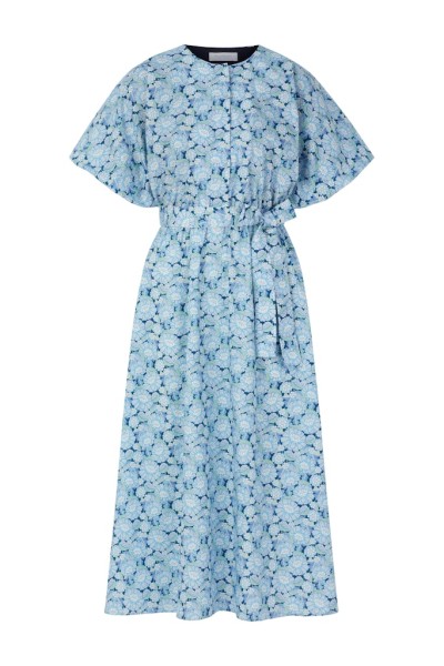 Printed Cotton Midi Dress