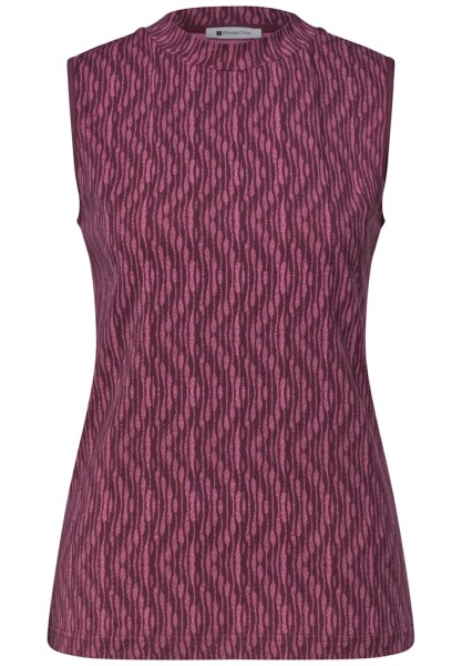 Top mit Turtle Neck und Print