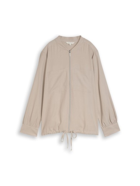 Plus Size - Loose Fit Bomberjacke mit Brusttaschen