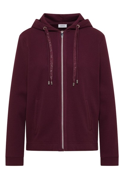 Langarm Jacke mit Kapuze und Taschen