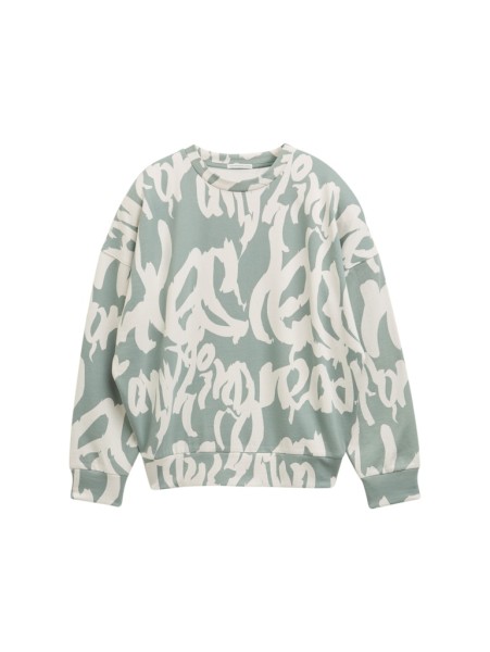 Oversize Sweatshirt mit Allover-Print