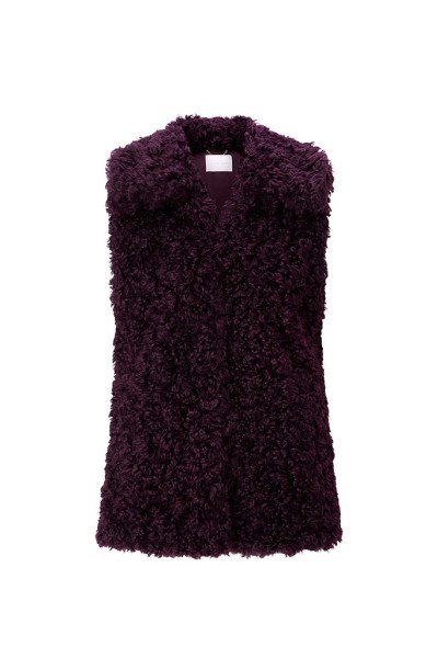 Long Curly Faux Fur Vest
