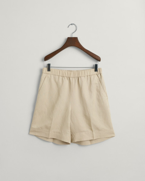 Relaxed Fit Leinenmix Pull-On Shorts