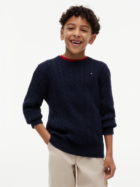 COTTON CABLE SWEATER