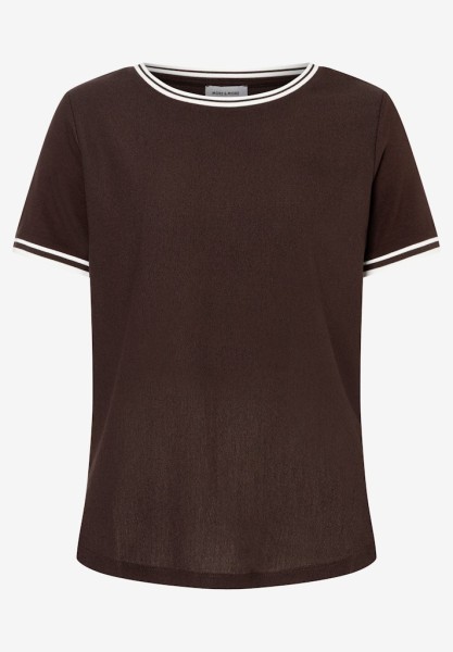 Blusenshirt mit Kontrastabschlüssen