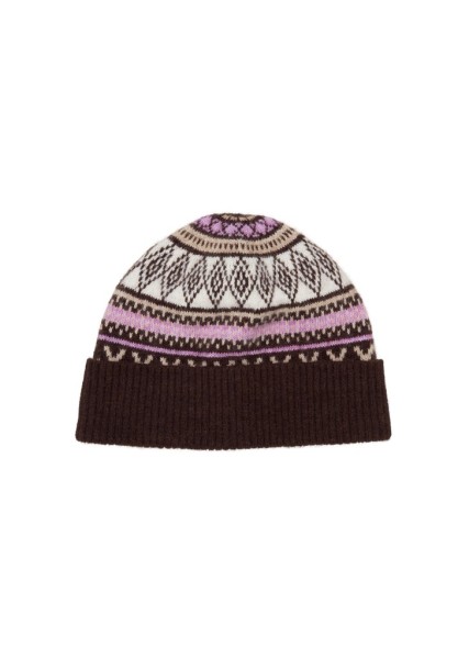 Jacquard-Strickmütze
