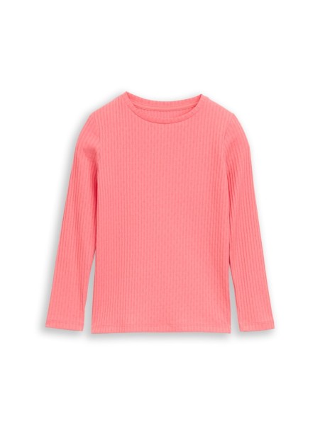 Langarmshirt mit Rippstruktur