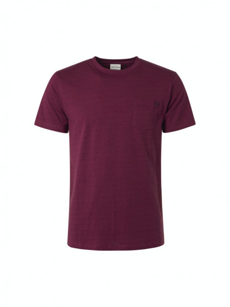 T-Shirt mit Rundhalsausschnitt 2 farbig Jacquard
