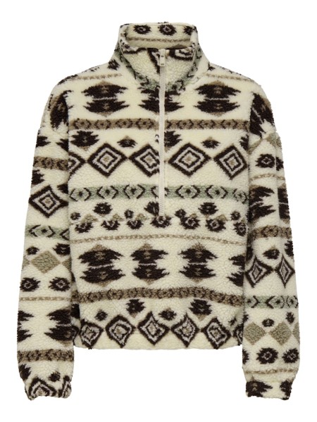ONLJANNE AZTEC TEDDY L/S HALFZIP CC SWT