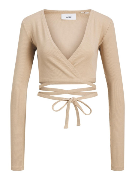 JXFRANCES STR LS WRAP RIB TOP JRS