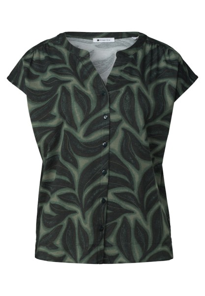 Shirt mit Knopfleiste und Print