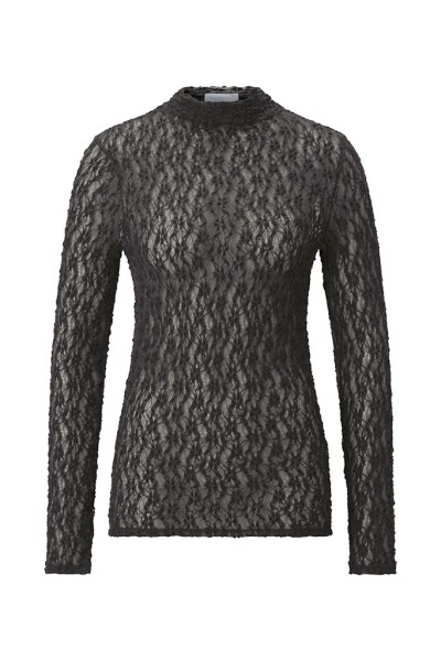 Jersey Lace Turtleneck Longsleeve