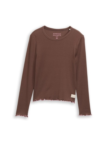 Basic Ripp Langarmshirt