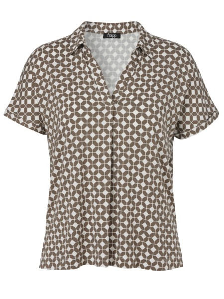 Bluse Kragen ohne Arm Druck
