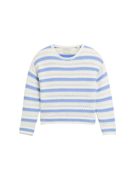 Oversized Strickpullover mit Lochmuster