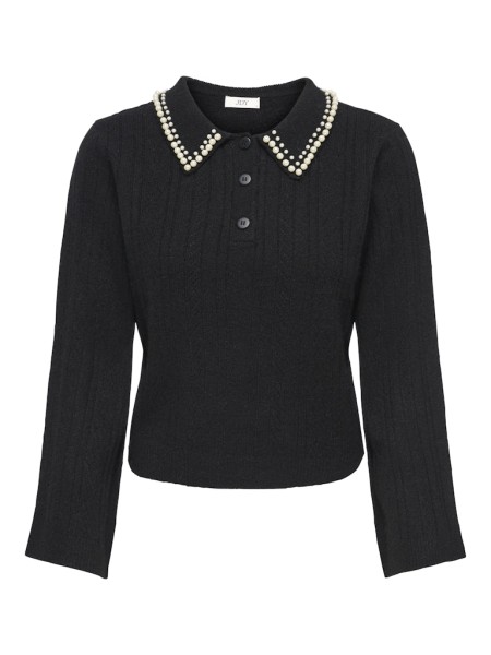 JDYAPRIL LIFE L/S PEARL COLLAR PULL KNT