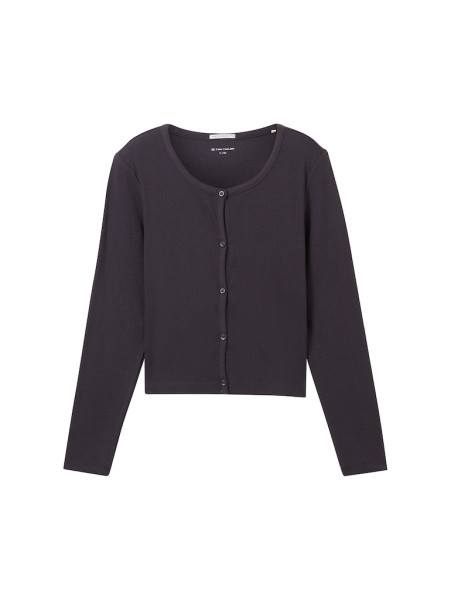 Cropped Cardigan mit Bio-Baumwolle