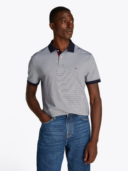 STRIPED INTERLOCK REG POLO