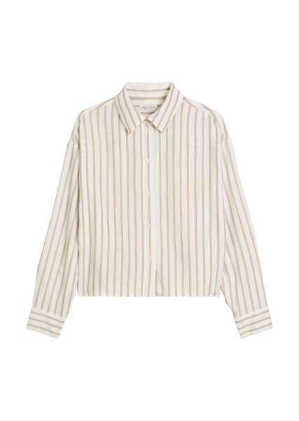 Crinkle-Streifenbluse relaxed cropped