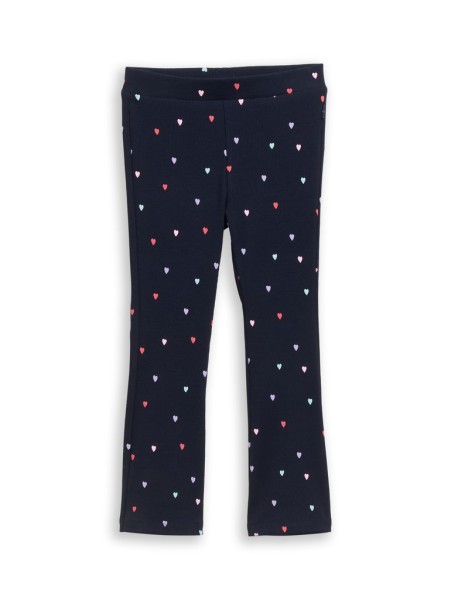 Flared Leggings mit Herz-Print