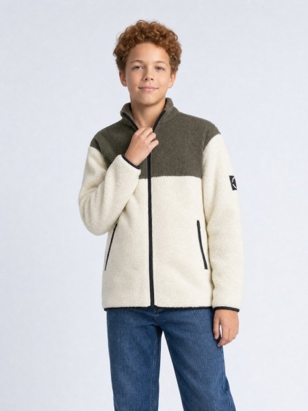 Boys Sweater Collar Zip