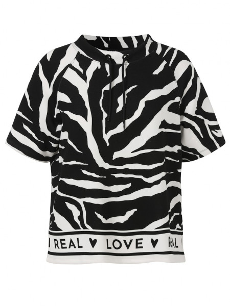 Sweatshirt Stehkragen 1/2 Arm Druck