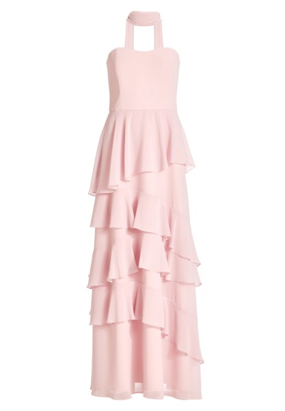 Abendkleid aus Chiffon mit Volants