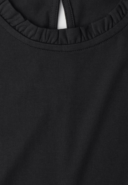 Top mit Rundhals und Rüschendetails