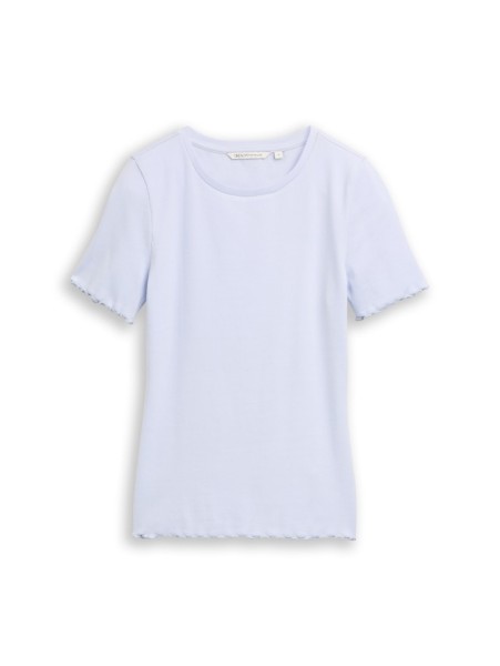 Slim Fit T-Shirt mit Rippstruktur