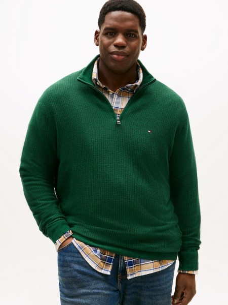 BT-PIMA CTN CSH 2TONE ZIP MOCK-B