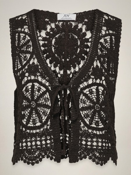 JDYVIC S/L V-NECK TIE VEST KNT