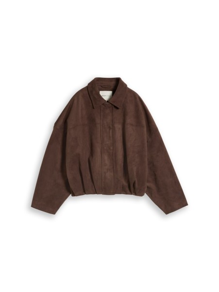 Loose Fit Jacke in Wildleder-Optik