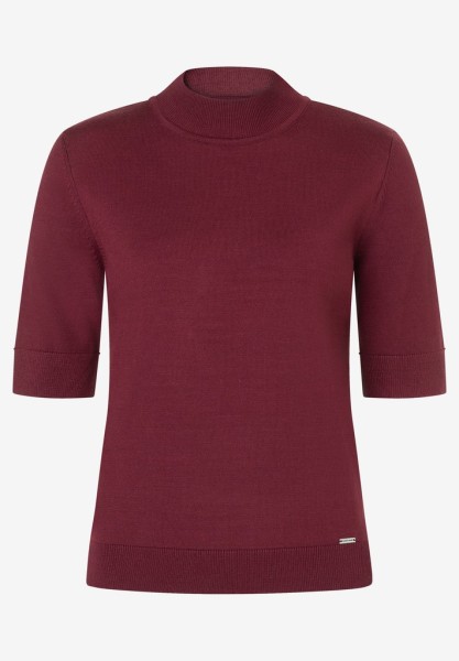 Turtleneck-Pullover mit kurzen Ärmeln