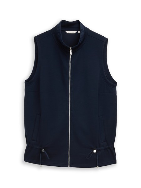 Plus Size - Scuba Sweatweste mit Stehkragen