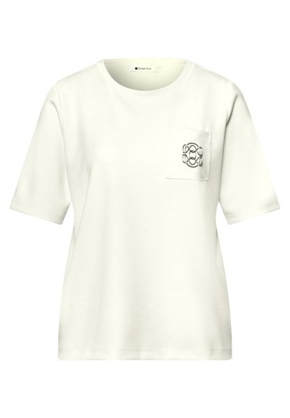 T-Shirt mit Rundhals und Deko-Detail