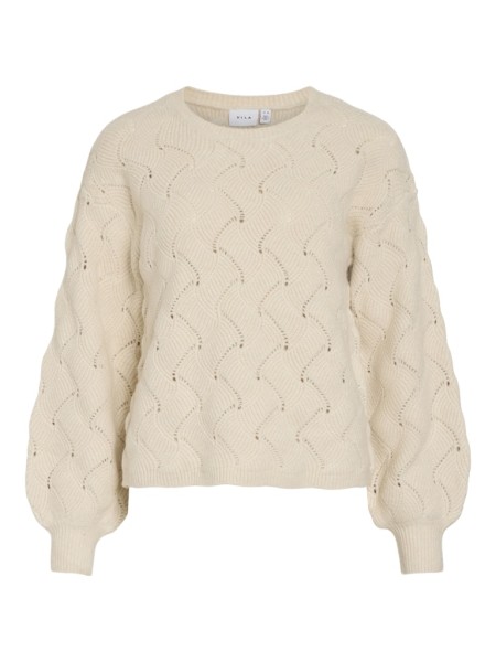 VISULFINA NEW O-NECK L/S KNIT TOP/R/1