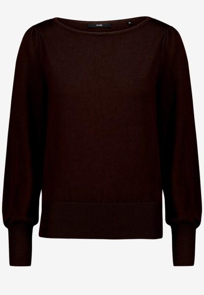 Feinstrickpullover mit U-Boot Ausschnitt