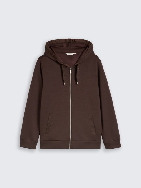 Plus Size - Hoodie Sweatjacke aus Scuba