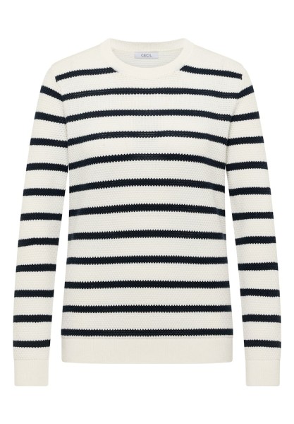 Gestreifter Strukturpullover