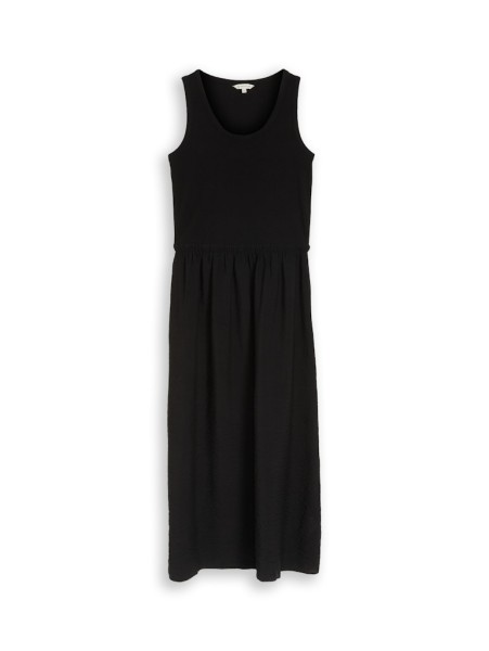 2-in-1 Midi-Kleid im Materialmix