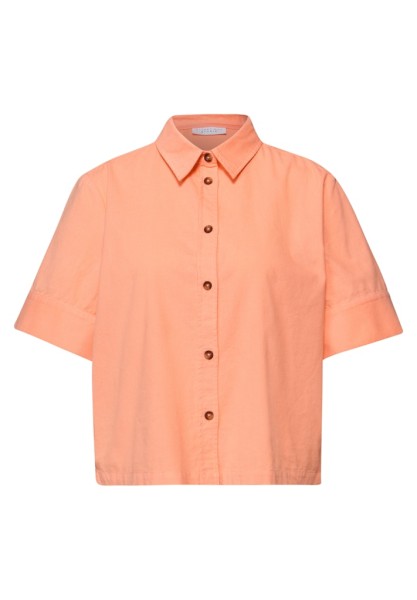 Kurzarm Bluse in Cord-Qualität