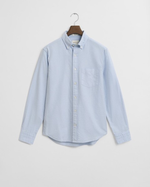 Regular Fit Dobby Oxford-Hemd mit Punktmuster