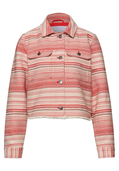 Jacke mit Streifen in Bouclé Qualität